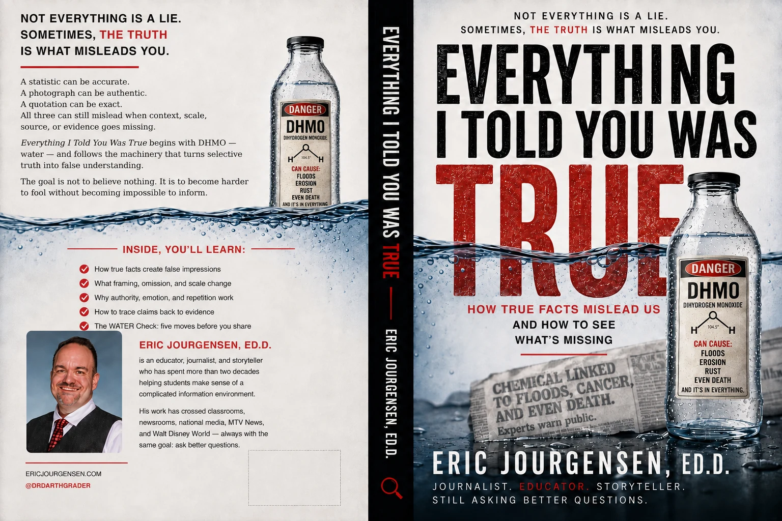 Full wrap cover of Everything I Told You Was True, including back cover, spine, and front cover
